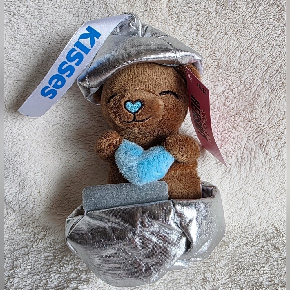 Nwt Hershey's Candy Wrap Teddy Plush Toy Silver Valentine's day Easter Christmas